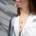 Gold-plated handmade diamond necklace from ORSKA jewelry, VERUM 1 collection