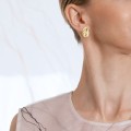 Delikatne kolczyki z fakturą, z kolekcji Moon, Orska biżuteria