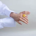 Artistic ring with honey-colored amber, from the Baltica collection, ORSKA jewelry