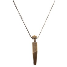 Long men’s necklace with geometric pendant