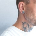 Męskie, srebrne kolczyki z kolekcji Lava, Orska biżuteria