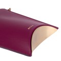 Pink vegan handmade bag with blue lining by ORSKA brand