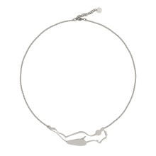 Polished necklace with a lying woman from the Body collection