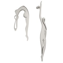 Asymmetrical woman-shaped earrings from the Body collection