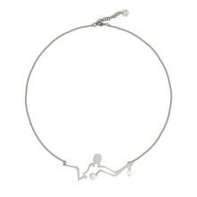 Polished necklace with woman pendant from the Body collection