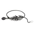 Delicate oxidized bracelet from the Thuja collection with a decorative chain TA32-1-1 ORSKA jewelry
