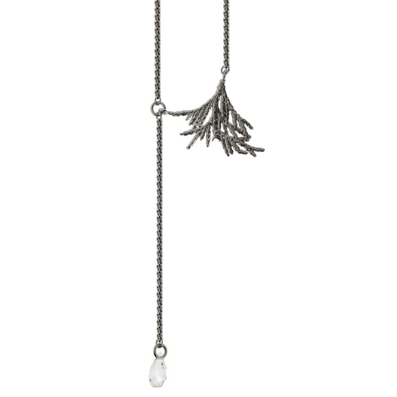 Asymmetrical oxidized necklace from the Thuja collection TN36 ORSKA jewelry