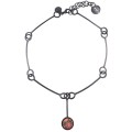 Dark short necklace with a flower pendant by ORSKA jewelry