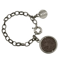 Brass bracelet from the Ducats collection with a coin