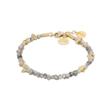 Gold-plated bracelet with raw diamonds from the Verum collection