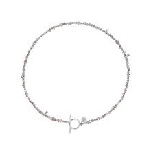 Silver necklace with rough diamonds from the Verum collection