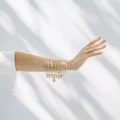 Pozłacana bransoletka bangle z 10 obręczy