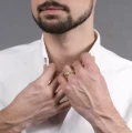 Obrączka unisex z motywem kłosa z kolekcji Bery od ORSKA biżuteria