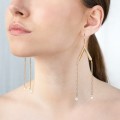 Gold-plated drop earrings with crystals by ORSKA
