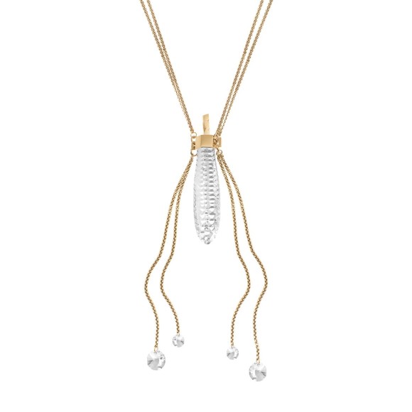 Long necklace with oblong crystal from Julia ORSKA collection