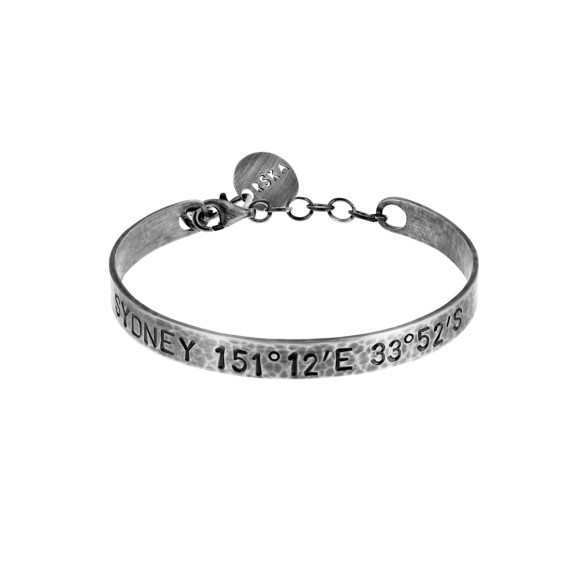 Silver personalized unisex bracelet