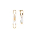 Silver asymmetrical earrings with robots