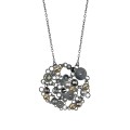 Silver necklace with crystals from Soda SN82-4 ORSKA collection
