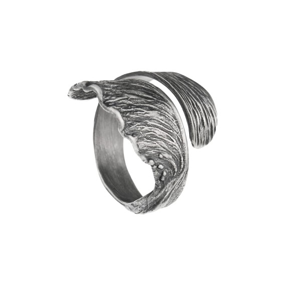 Silver ring with plant motif from the Bery BEP34-2 ORSKA collection