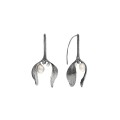 Silver mistletoe earrings with pearls by ORSKA