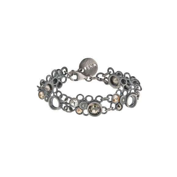 Narrow silver bracelet with crystals from the Soda collection SA62-2 ORSKA