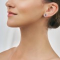 Original stud earrings with crystals from the Holos HOK28-2 ORSKA collection