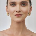 Minimalistyczne, pozłacane kolczyki wkręty z kolekcji Holos HOK28-3 ORSKA