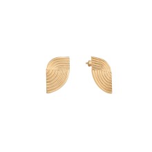 Minimalist gold-plated stud earrings from the Holos collection