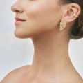 Minimalist earrings with wings and ear cuff from the Holos HOK28-3 ORSKA collection