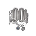 Stiff, silver bracelet with blue crystal from the Holos HOA118-1 ORSKA collection