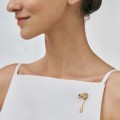 Gold-plated pin with crystal from the Holos collection HOB14-1 ORSKA