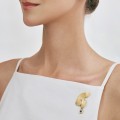 Gold-plated pin with blue crystal from the Holos collection HOB16-1 ORSKA