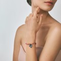 Bracelet with pink tourmalines and graphite clover BEA32-5 ORSKA