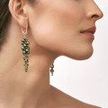 Long earrings with green pearls from the Bery BEK42-5 ORSKA collection