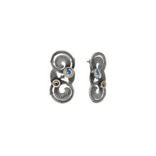 Dangle earrings with blue zirconias from the Morocco collection