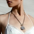 Short necklace with openwork pendant and toggle clasp from the Morocco collection MRN54-1 ORSKA
