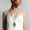 Long necklace with the Hand of Fatima from the Morocco collection MRN62-1 ORSKA