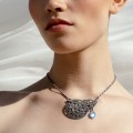 Short necklace with pendant and sapphires from the Morocco collection MRN64-1 ORSKA