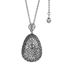 Long necklace with a magnificent openwork pendant from the Morocco collection