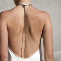 Necklace-chain with back ornament and zircons from the Morocco collection MRN68-2 ORSKA