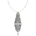 Blue aquamarine necklace with large pendant from the Morocco collection MRN78-1 ORSKA