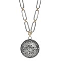 Chain necklace with round openwork pendant and zirconias from the Morocco collection MRN68-2 ORSKA