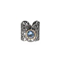 Openwork ring with large blue stone from the Morocco collection MRP48-1 ORSKA