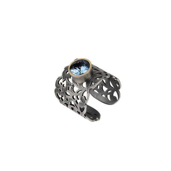 Openwork ring with large blue stone from the Morocco collection MRP48-1 ORSKA