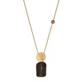 Long necklace with black ceramic pendant from the Monumental collection MTN64-1 ORSKA