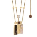 Long necklace with ceramic pendant from the Monumental collection MTN126-1 ORSKA