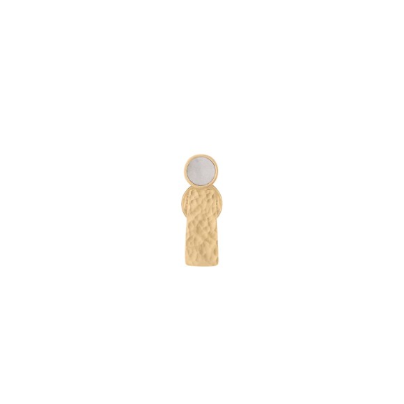 Złoty pin z szarą ceramiką z kolekcji Monumental MTB26-2 ORSKA