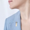 Original gold pin with gray ceramics from the Monumental collection MTB26-2 ORSKA