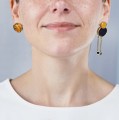 Kolczyk na sztyfcie z bursztynem z kolekcji Baltica BTK24- ORSKA