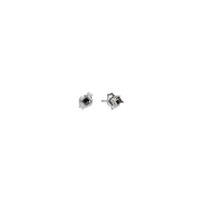 Silver earrings with black zirconia